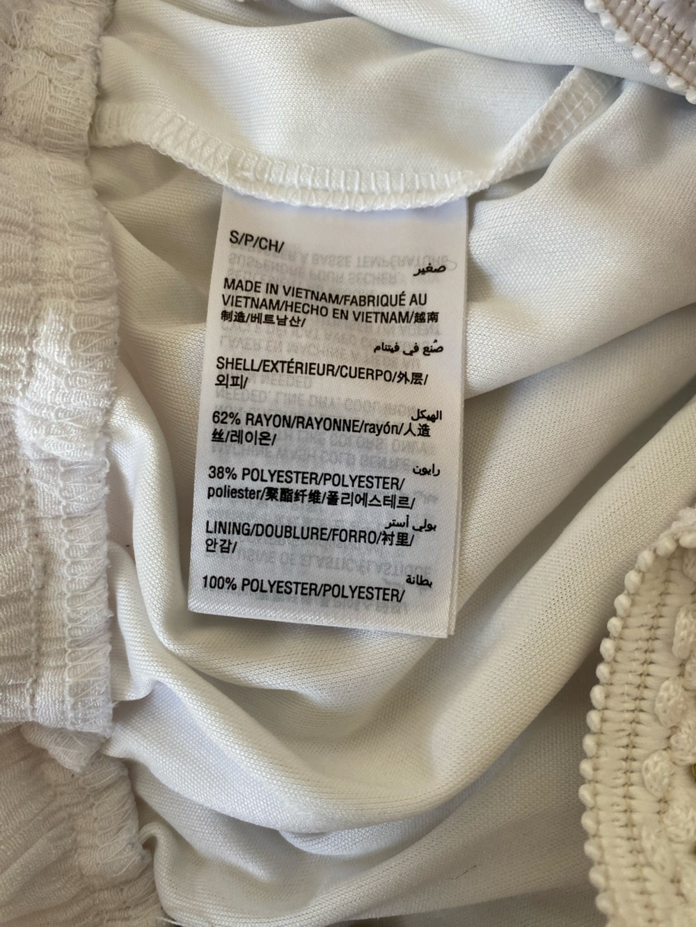 White High Low Elastic Waist Skirt - Picture 6 of 7